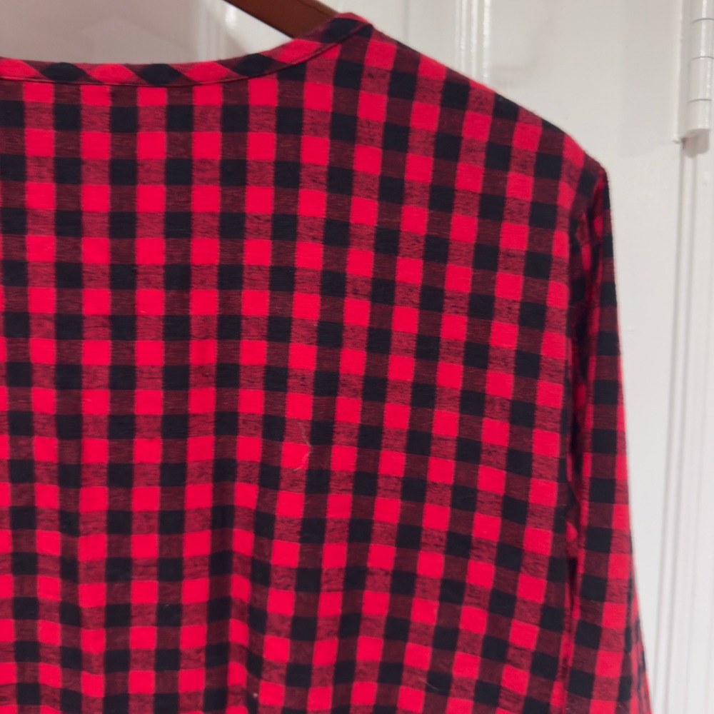 The Vermont Country Store Red Black Buffalo Plaid Midi‎ Dress L Cottagecore - Picture 4 of 8